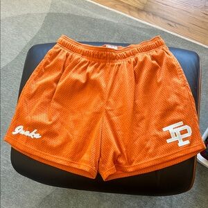 Orange Mesh Basketball Shorts